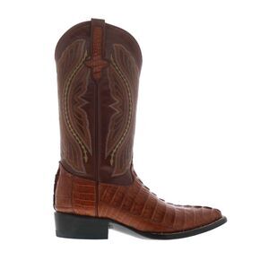 Ferrini Mens Caiman Tail X-Toe Brown Boots (NWT)